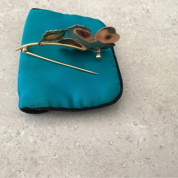 Rose and yellow gold antique TIFFANY brooch. 14k SPECIAL VALENTINES DAY PRICE DR - Picture 4 of 5